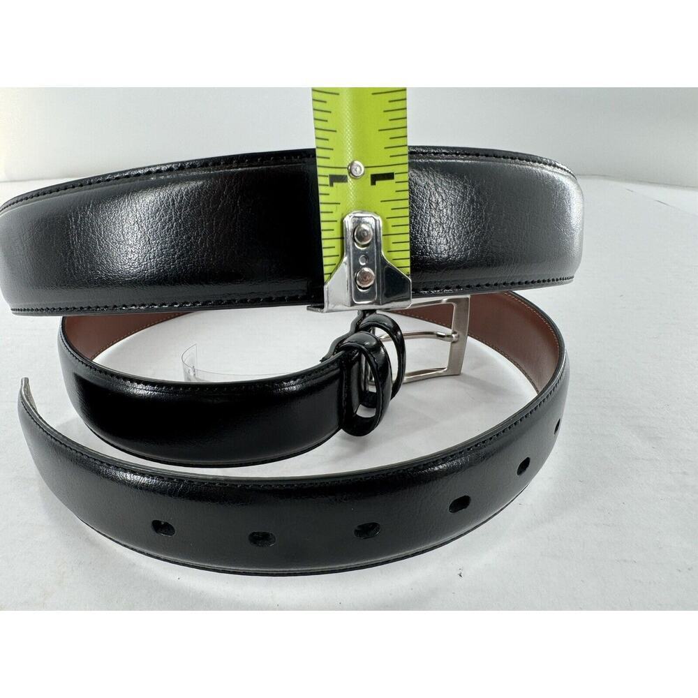 Perry Ellis Belt Bonded Faux Leather Dress Black Mens Sz 50/125 Big And Tall NWT - Picture 13 of 14